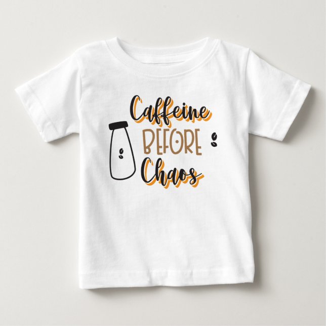Koffein före kaos t shirt (Framsida)