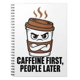 Koffein först människor senare Introvert Journal Anteckningsbok