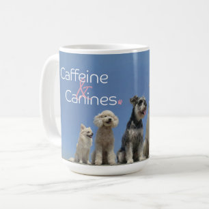 Koffein & Hundar Fem hundrasers fotomugg present Kaffemugg
