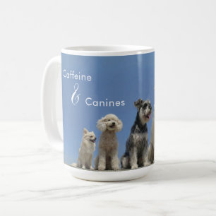 Koffein & Hundar. Roligt Modernt Kaffe för Hundä Kaffemugg