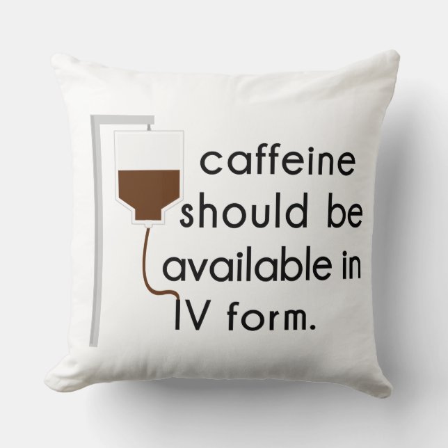 koffein i IV, sjuksköterska humor Kudde (Framsida)