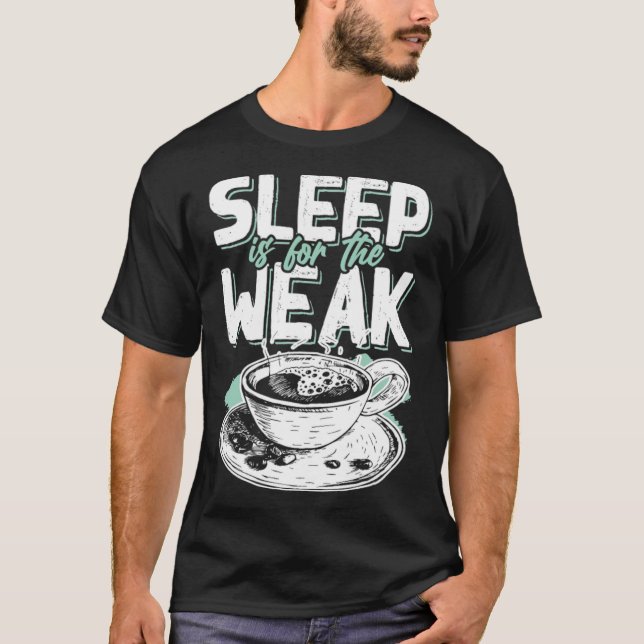 koffein i sömnkaffe cappuccino t shirt (Framsida)