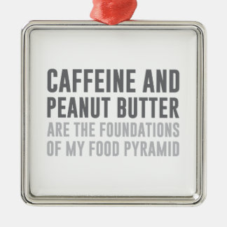 Koffein- & jordnötsmör julgransprydnad metall