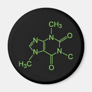 Koffein Koffein Molekyl Kemisk Diagram Magnet