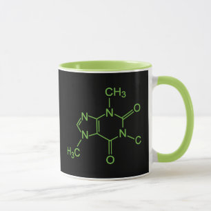 Koffein Koffeinmolekyl Kemiskt Diagram Mugg
