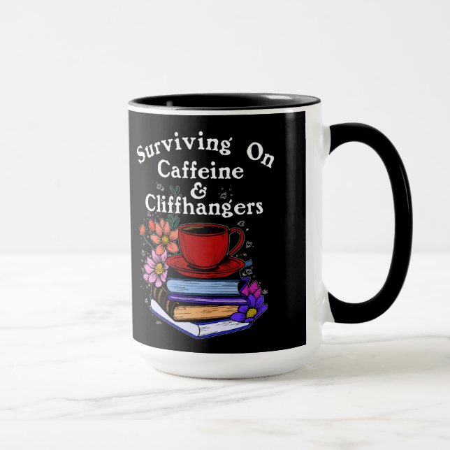 Koffein Och Cliffhangers Färgglada Mugg (Höger)
