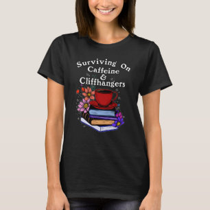 Koffein Och Cliffhangers Färgglada T Shirt