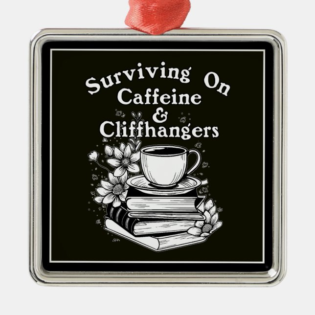 Koffein Och Cliffhangers Julgransprydnad Metall (Framsidan)