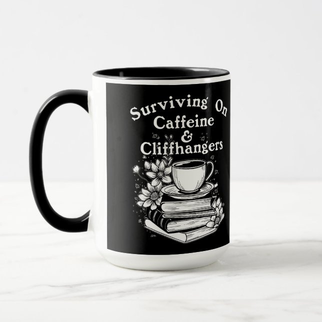 Koffein Och Cliffhangers Mugg (Vänster)