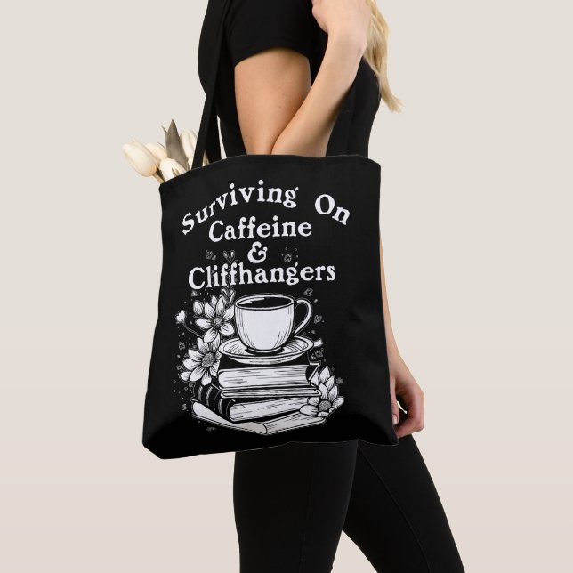 Koffein Och Cliffhangers Tygkasse (Närbild)