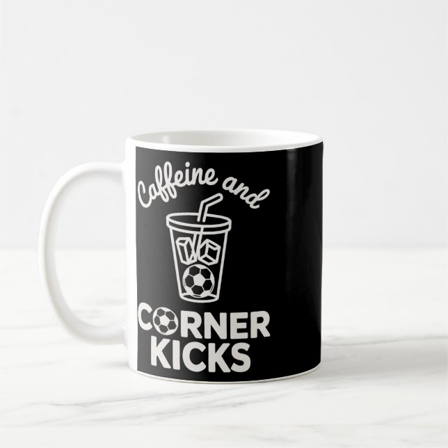 Koffein Och Hörnkickar Lagspelare Kaffe Och S Kaffemugg (Vänster)
