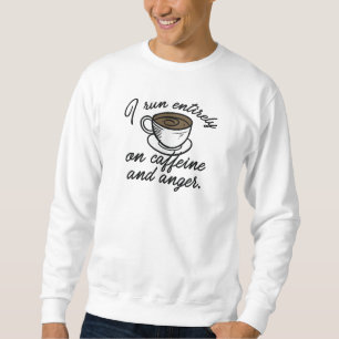 koffein och ilska lång ärmad tröja