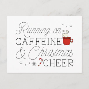 Koffein och julstämning vykort