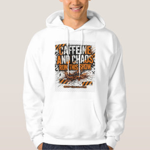 Koffein och Kaos Kör Den Här Showen Rolig ADHD Hoo Hoodie