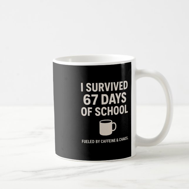 Koffein Och Kaos Rolig Lärare Elev 6-7 Meme  Kaffemugg (Höger)