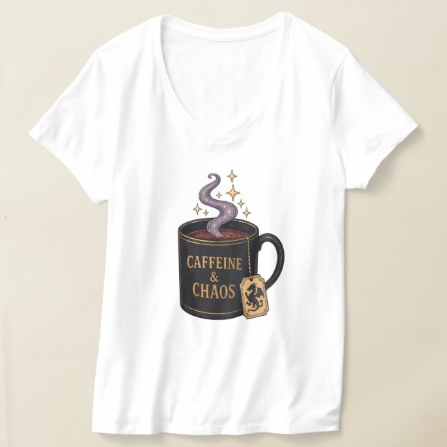 Koffein och Kaos T Shirt (Laydown)
