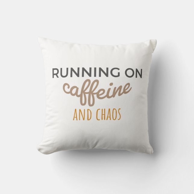 Koffein- och kaosläge kudde (Framsida)