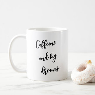 Koffein och stora drömmar kaffemugg