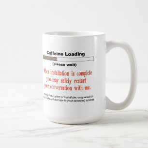 Koffein som laddar muggen kaffemugg