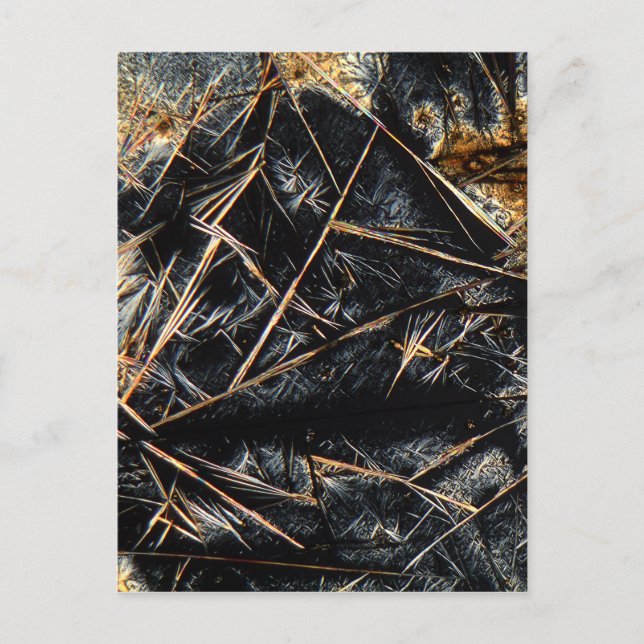 Koffein under mikroskopet vykort (Framsida)