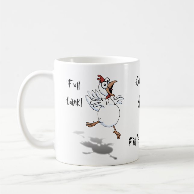 Koffeinchick! Fyll 'er upp, behaga! Kaffemugg (Vänster)