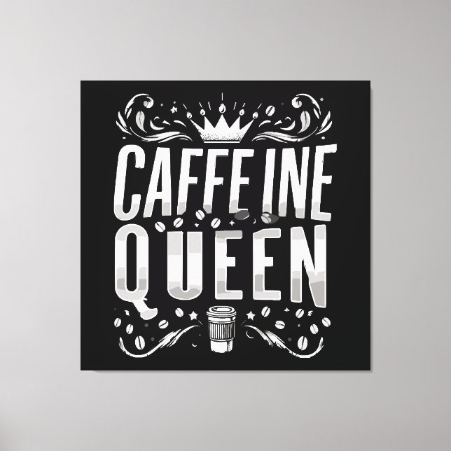 koffeindrottning canvastryck (Framsida)