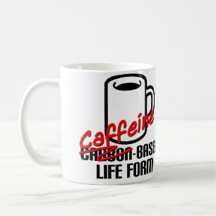 Koffeinet baserat liv bildar den roliga kaffemugg