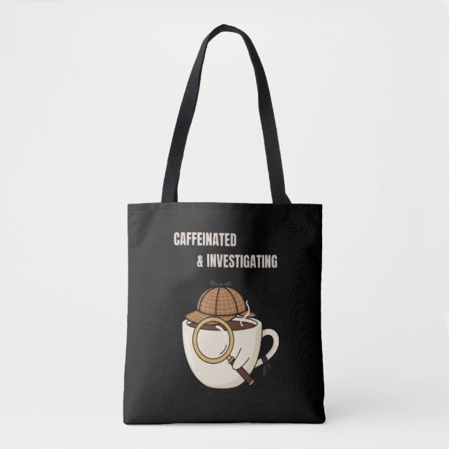 Koffeiniserad & Undersökande | Mysmysterybok Lo Tygkasse (Framsida)