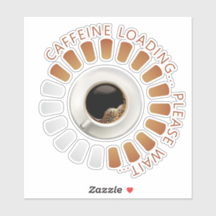Koffeinladdning Klistermärken