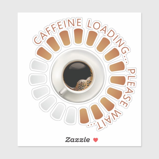 Koffeinladdning Klistermärken (Ark)