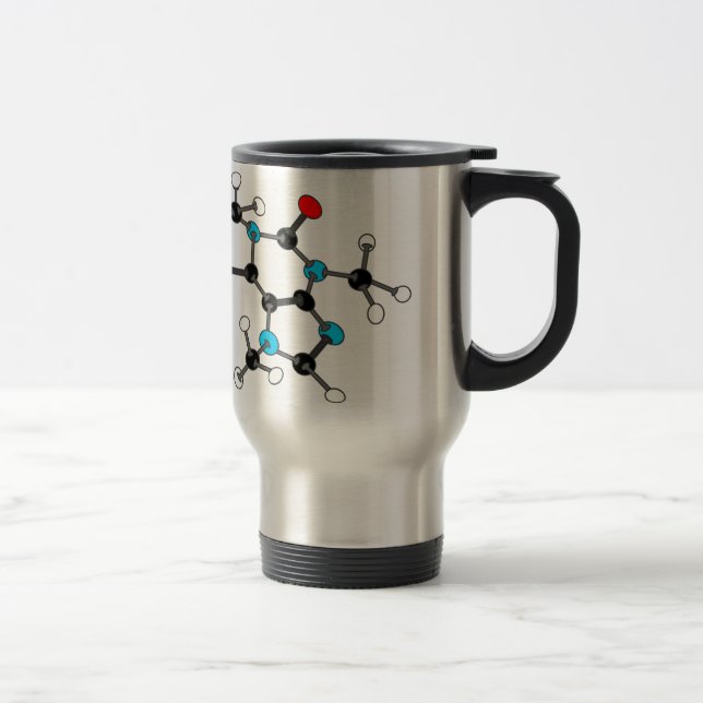 Koffeinmolekyl - återvinningsbar travel mug resemugg (Höger)