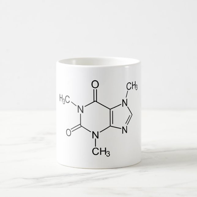 Koffeinmolekyl kemi Kaffe Atomer Kaffemugg (Center)