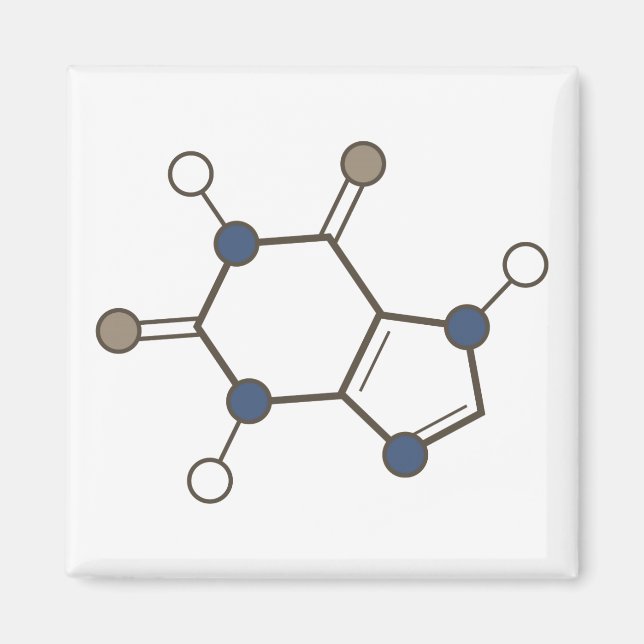 koffeinmolekyl magnet (Framsidan)