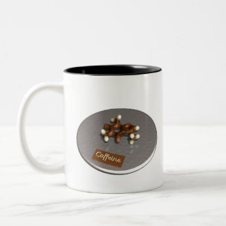 Koffeinmolekyl som göras av choklad Två-Tonad mugg