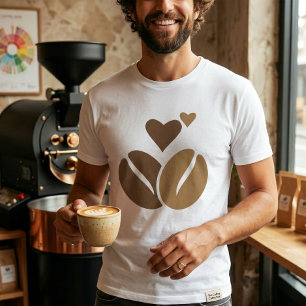 Koffeinmolekyl T-shirt Koffeälskare Kemi
