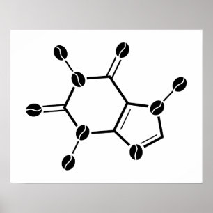 koffeinmolekylbönor poster