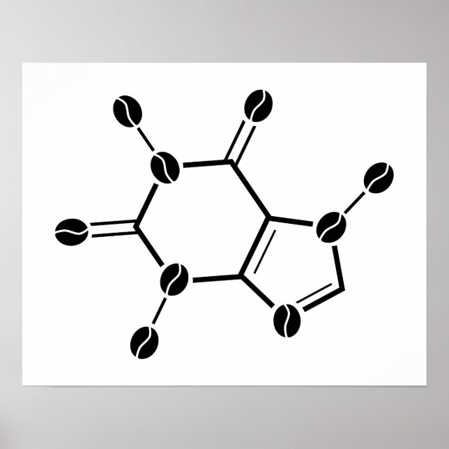 koffeinmolekylbönor poster (Framsidan)