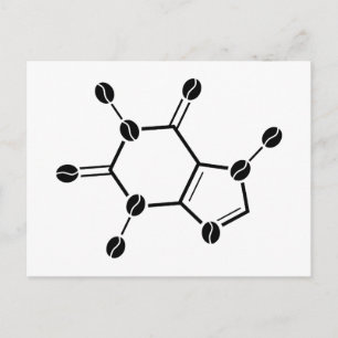 koffeinmolekylbönor vykort