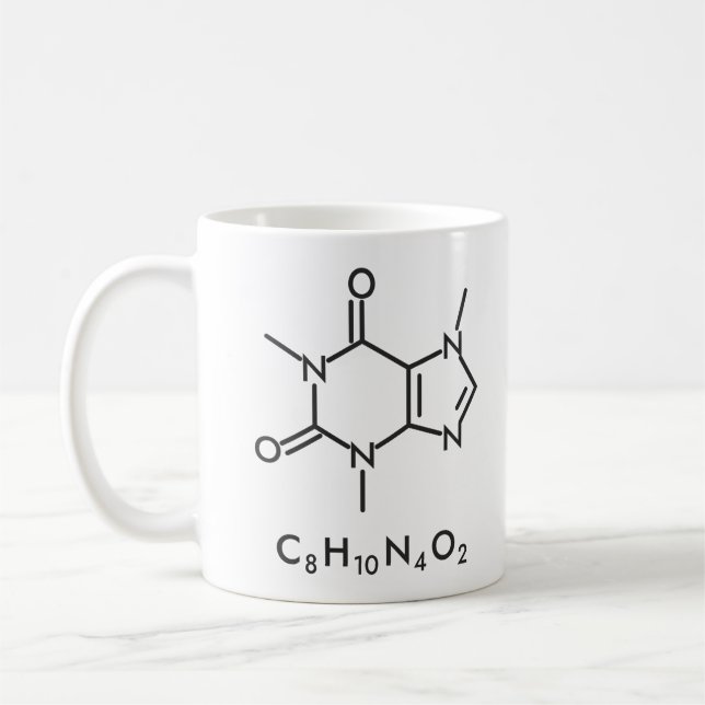 Koffeinmolekylkemi Koffevetenskap Kaffemugg (Vänster)