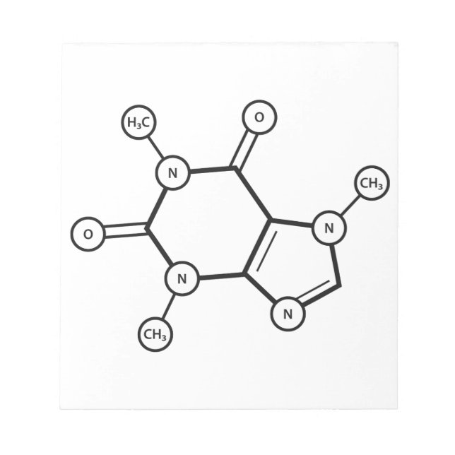 koffeinmolekylstruktur anteckningsblock (Framsida)