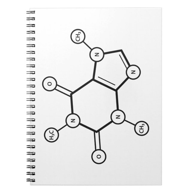 koffeinmolekylstruktur anteckningsbok (Framsidan)
