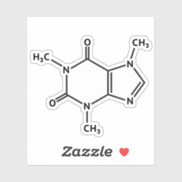 Koffeinmolekylstruktur Klistermärken