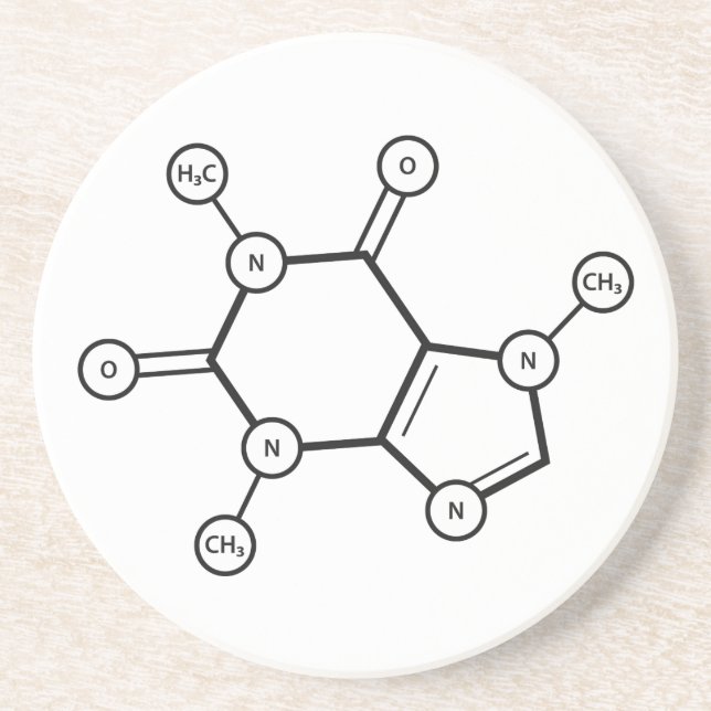 koffeinmolekylstruktur underlägg (Framsidan)
