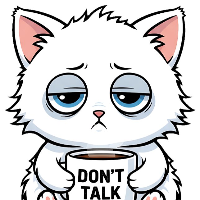 Koffeinsjuk katt t shirt (Skapare uppladdad)