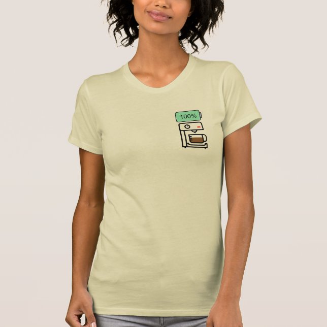 Koffeinsuget design t shirt (Framsida)