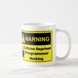 Koffeinvarningsprogrammerare Kaffemugg