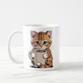 Koffekatt ☕🐱 – Söt katt med kaffedesign Kaffemugg