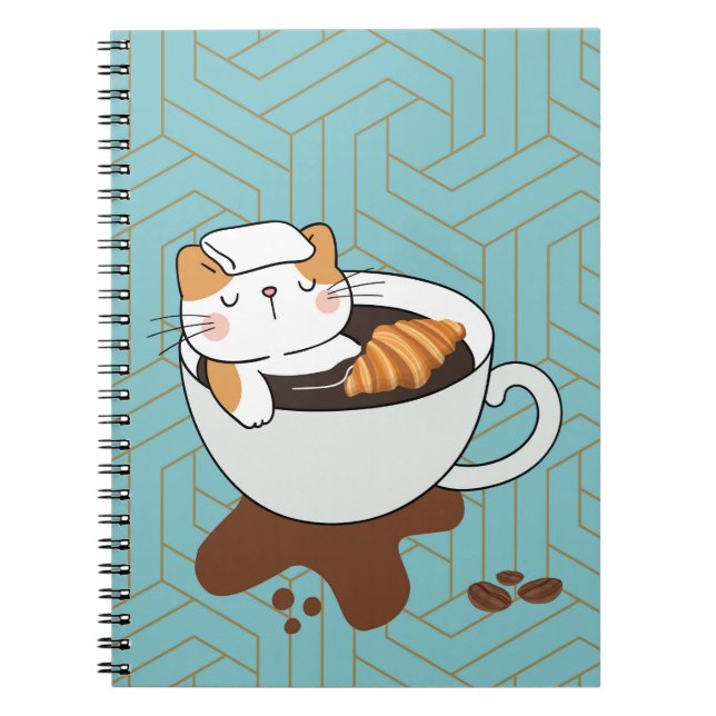 Koffekatt Spa Anteckningsbok (Framsidan)
