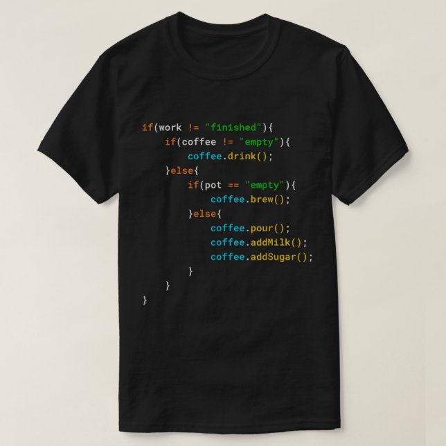 Koffekodningsgåva för koder för Java-programmerare T Shirt (Design framsida)