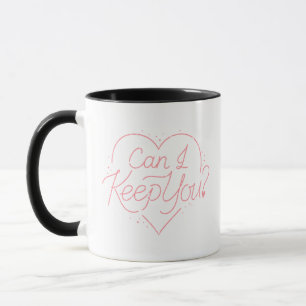 Koffekopp Med Hjärtformad Design Text "Kan Jag Beh Mugg